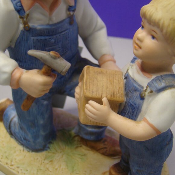 VTG Home Interiors Homco Denim Days Debbie's Dad Figurine with Tag #1515 - Picture 7 of 16